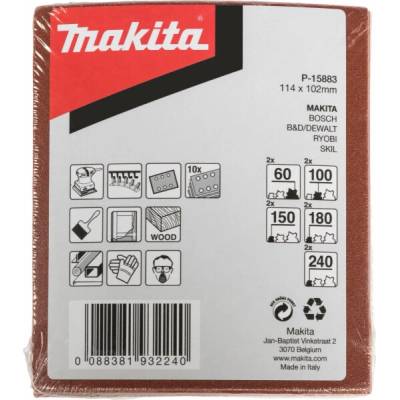 Makita Sand Paper 102x114mm Set