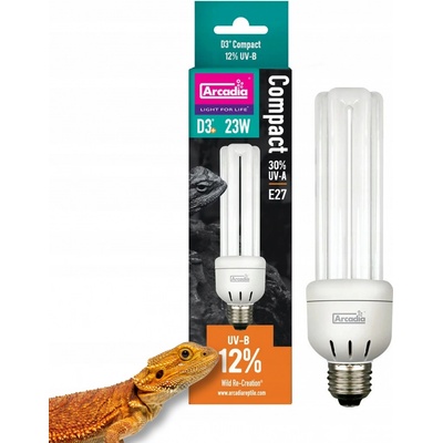 Arcadia D3+ Compact Reptile Lamp 23 W 12.0 UVB – Zboží Dáma
