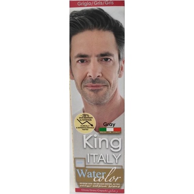 King Italy Water Color farba na vlasy pre mužov Gray