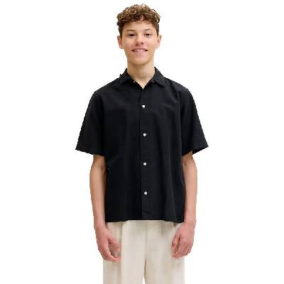 Риза с къс ръкав Jack & jones Ebreeze Linen Blend Oversize short sleeve shirt - Black (Black)