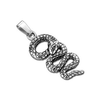 Šperky4U Ocelový přívěšek had OPP1545