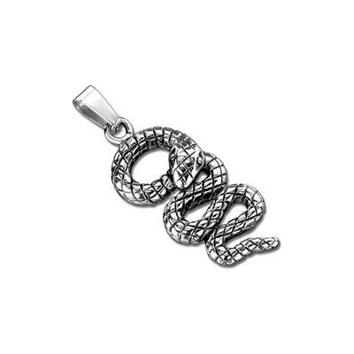 Šperky4U Ocelový přívěšek had OPP1545