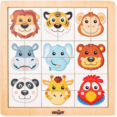 Woodyland Дървен пъзел Woody - Глави на любими животни (90316)