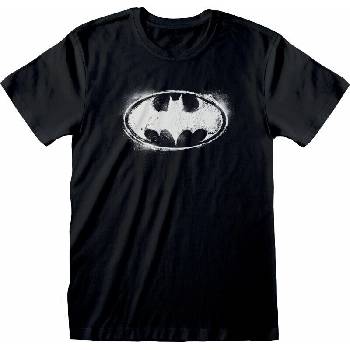 Batman tričko Distressed Mono Logo Černá