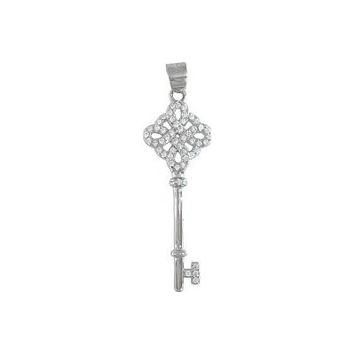 Infinitysilver Stříbrný přívěsek klíček se zirkony L446650