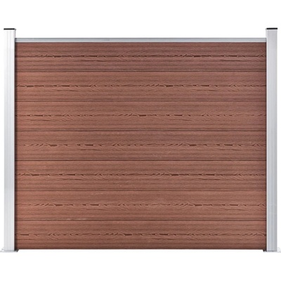 vidaXL Plotový dílec WPC 180 x 146 cm hnědý