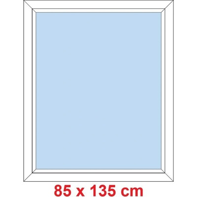 Soft Plastové okno 850 x 1350 mm, FIX neotevíravé, Winchester levé