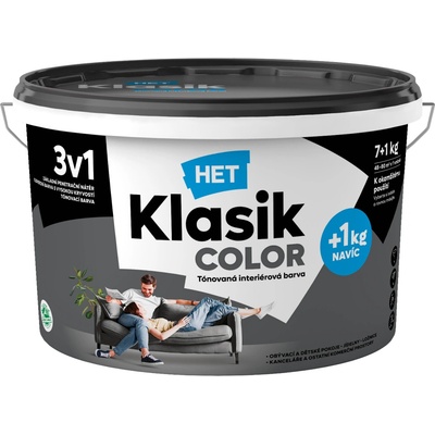 Het Klasik Color 0187 sivý antracitový 7+1kg