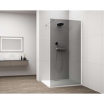 POLYSAN Esca - Душ кабина Walk-In 80x210 см, Antidrop, пушено стъкло/бяло ES1280-03 (ES1280-03)