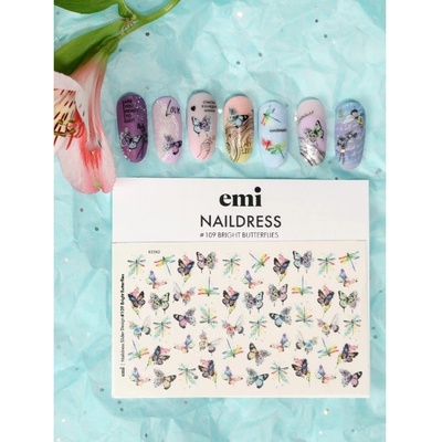 E.Mi Vodolepka Naildress Slider Design 109 Bright Butterflies – Zboží Mobilmania
