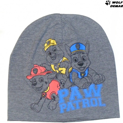 Setino jarní čepice Tlapková patrola chlapecká tmavě šedá