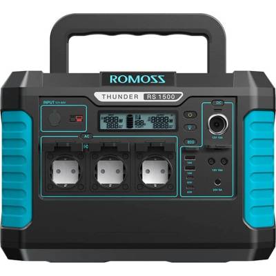 ROMOSS Преносима зарядна станция Romoss RS1500 Thunder Series, 1500W, 1328Wh (RS1500-2B2-G153H)