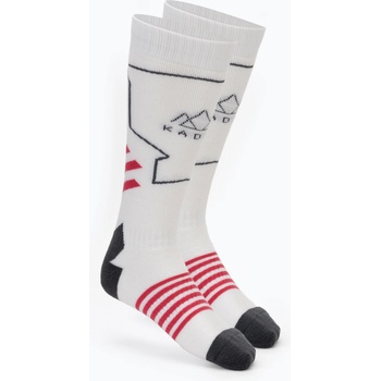 KADVA Дамски скиорски чорапи KADVA Skio W white/pink