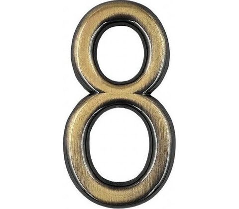 Číslica "8" 75mm bronz Bronz