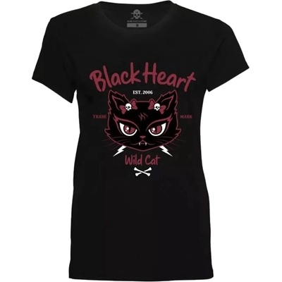 Black Heart Lipstick Skull tričko čierne