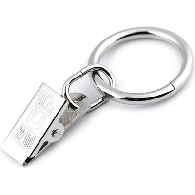 Žabky na záclony a závěsy kovové s kroužkem Ø25 mm - nikl (300 ks) – Zboží Dáma