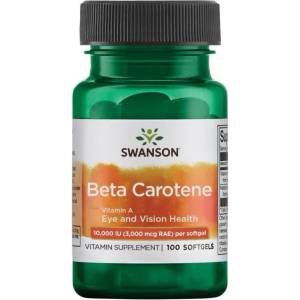 Swanson Beta Carotene, 3000 mcg, 100 меки капсули, Swanson (SW009)