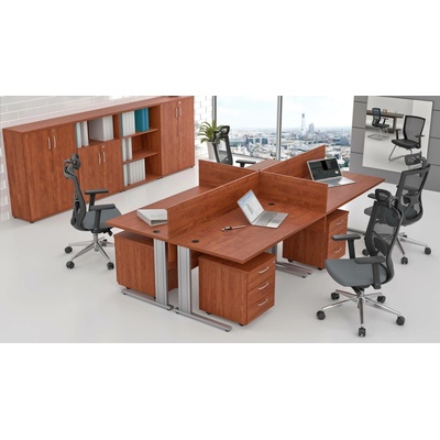NABYTEK-DESIGNOVY.CZ - ZEP 4.6 03 Sestava kancelářského nábytku Komfort 4.6 calvados