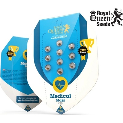 Royal Queen Seeds Medical Mass CBD semienka neobsahujú THC 10 ks