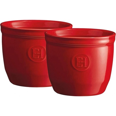 Emile Henry Комплект от 2 броя керамични рамекини (купички) emile henry ramekins set n°8 - цвят червен (eh 4008-34)