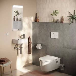 Hansgrohe Комплект за окачена тоалетна чиния Hansgrohe EluPura Original S AquaChannel с капак с плавно затваряне, бял (60288450)