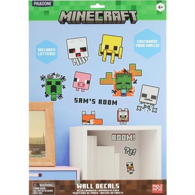 CurePink: | Samolepky na zeď 4 listy Minecraft: Postavy [PP137743MCF] – Sleviste.cz