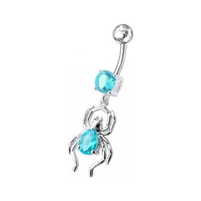 Šperky4U stříbrný piercing do pupíku pavouček BP01095-Q