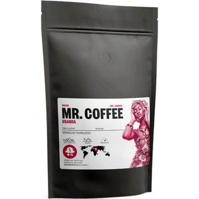 MR. COFFEE Pražená káva 100% arabica Uganda Bugisu Hrubost mletí 1 Turek džezva 300 g