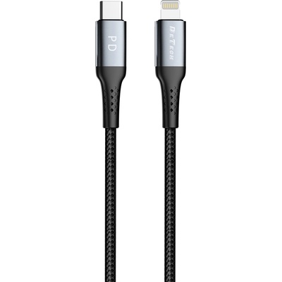 DeTech Кабел за данни DeTech DE-43Ci2, Type-C - Lightning, PD, 2.0m, Черен - 40266 (40266)