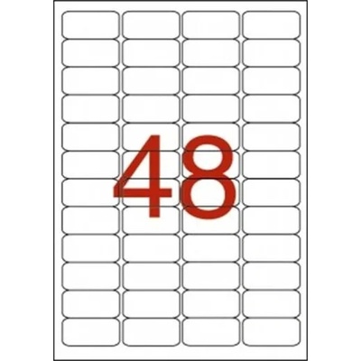 APLI Etikety, 45,7x21,2 mm, polyester, odolné voči poveternostným podmienkam, zaoblené rohy, biela, APLI, 960 etikiet/bal