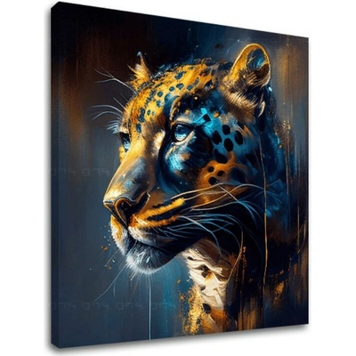 Dekorativní obraz na plátně - PREMIUM ART - Jaguar's Grace in the Wild - 100x100 cm
