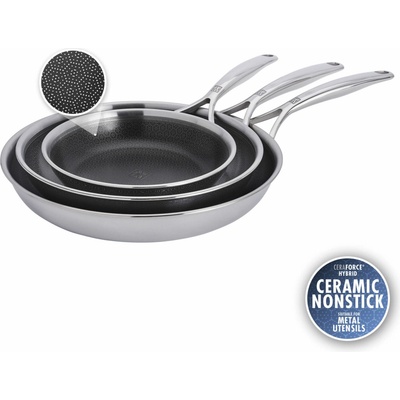 Zwilling Nerezové pánve s nepřilnavým povrchem PEAK SET/3ks P.20/26/28cm