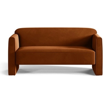 Micadoni Теракотен кадифен диван 140 cm Abby - Micadoni (MIC_2S_44_F1_ABBY7)