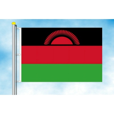 LIBEA, s.r.o. Vlajka Malawi Rozměr: 30×45 cm, Uchycení: Karabiny na stožár