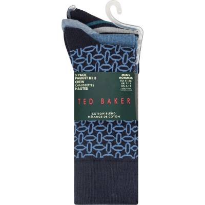 Ted Baker Чорапи Ted Baker Men's Formal Crew Socks - Blue Mix