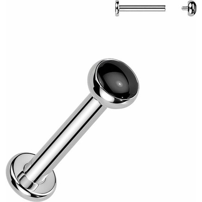 MARRE Piercing do brady abreta Onyx TITAN (1,2 x 8 mm) TIT1704-1208