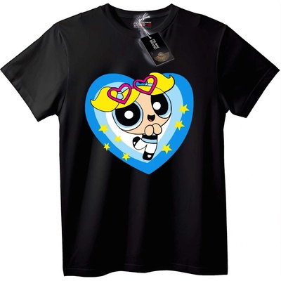 NOONEBRAND Тениска Powerpuff Bubbles Сърце - XS, White