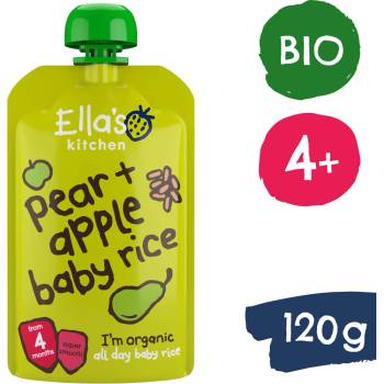 Ella's Kitchen Bio Dětská rýže hruška a jablko kapsička 120 g
