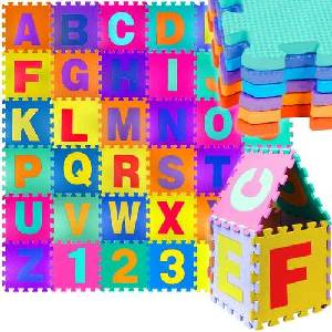 Pepita XXL Голям пъзел от гъба Premium 189x189cm (36бр. 31, 5x31, 5cm) - Букви и цифри (JHS102)