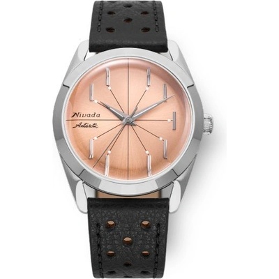 Nivada Grenchen Antarctic Spider Salmon No Date Black Racing Strap