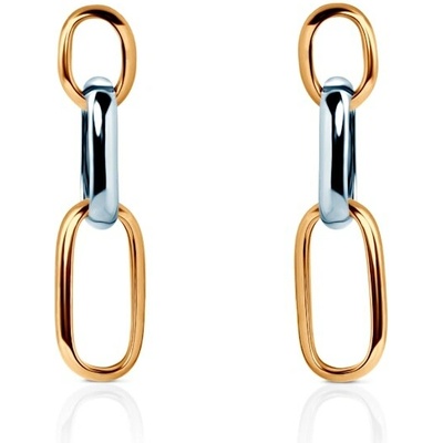 SAVICKI Náušnice Dualéa: Strieborné pozlatené B-K-K0682-00356-925-Z