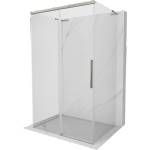 Mexen Rox-3S L тристенна плъзгаща душ кабина 130 x 100 см, прозрачна, четкан никел - 8C2L-130-100-97-00-3S (8C2L-130-100-97-00-3S)