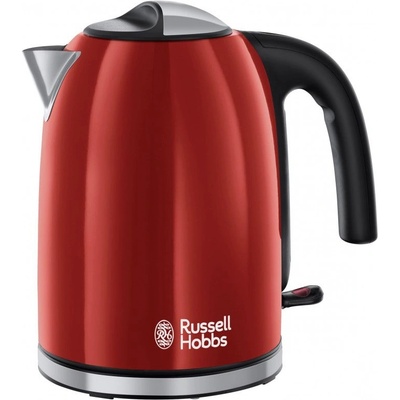 Russell Hobbs Електрическа кана Russell Hobbs Colours Plus Flame Red 20412-70, 2400W, 1.7 л, Бързо завиране, Скрит нагревател, 360° основа, Индикатор, Червен (9RH2041270)