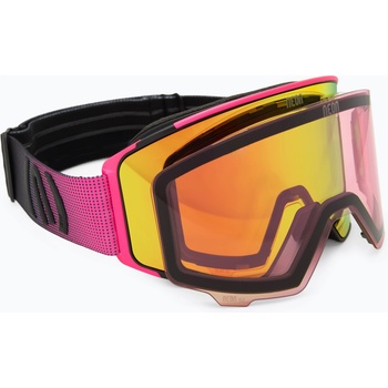 Neon Скиорска маска Neon Ice black/pink/mirror red/amber