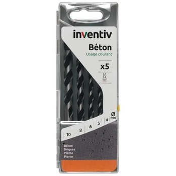 Inventiv КОМПЛЕКТ СВРЕДЛА БЕТОН 4-10 5БР inventiv (3603743125695)