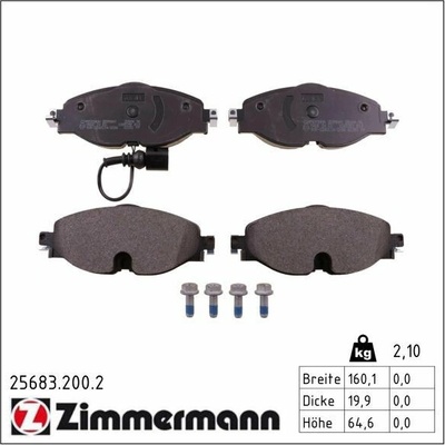 Sada brzdových destiček, kotoučová brzda ZIMMERMANN 25683.200.2