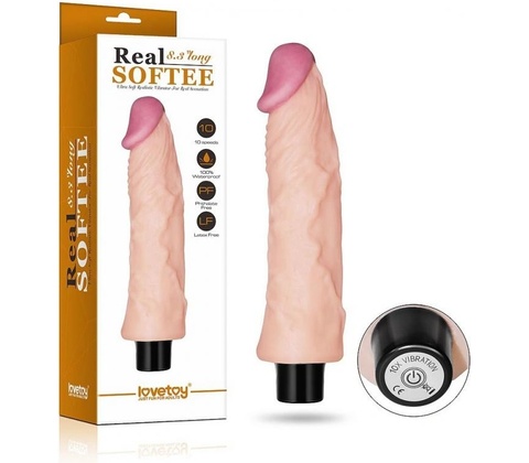 LoveToy REAL SOFTEE Vibrating Dildo 8,3"