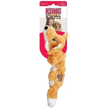 KONG Scrunch Knots Fox MEDIUM / LARGE - играчка за куче, от плат и въже с възли, от вътре - САЩ - NKS11E