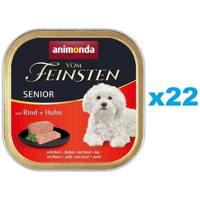 Animonda Vom Feinsten Senior Dog hovězí a kuřecí 22 x 150 g