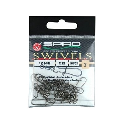 Spro obratlík s Karabínkou Rolling swivel + Fastlock Snap veľ.2